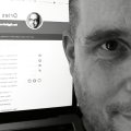 selfie with blog post