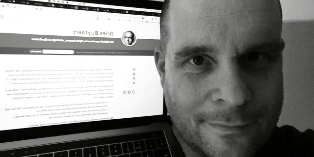 selfie with blog post